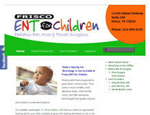 Tablet Screenshot of friscoentforchildren.com